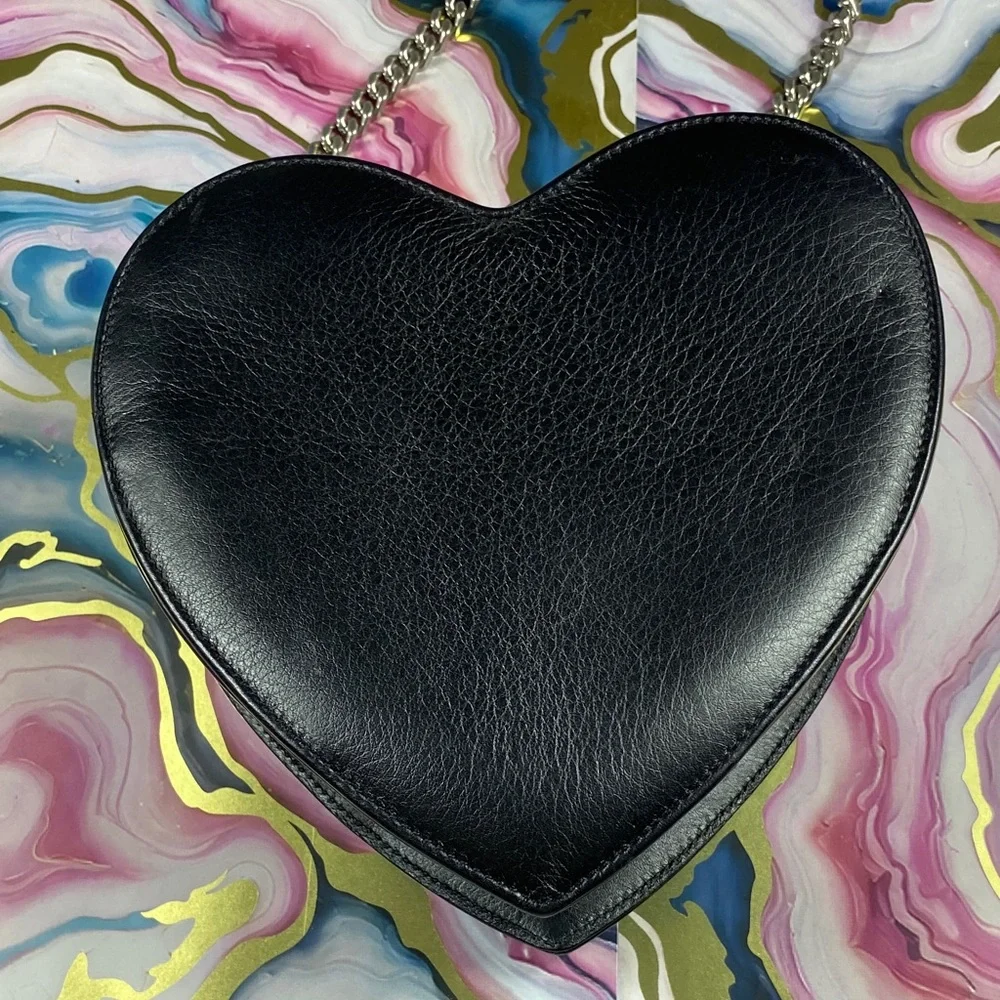 Yves Saint Laurent Black Heart Crossbody with Stars - Picture 4 of 9
